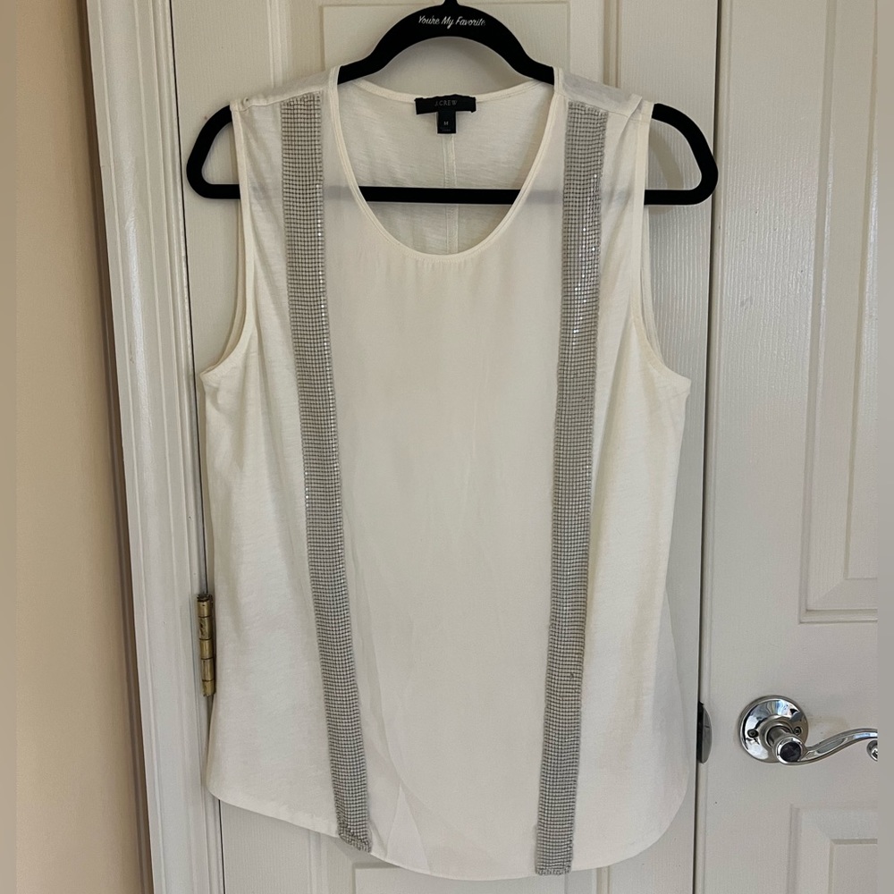 J. Crew mixed media tank top